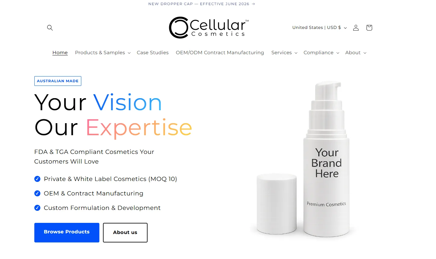 Fabricants de soins de la peau à base de peptides en marque blanche